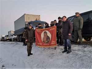 Из Оренбурга в зону СВО отправлен казачий гуманитарный конвой и знамя со святыми образами