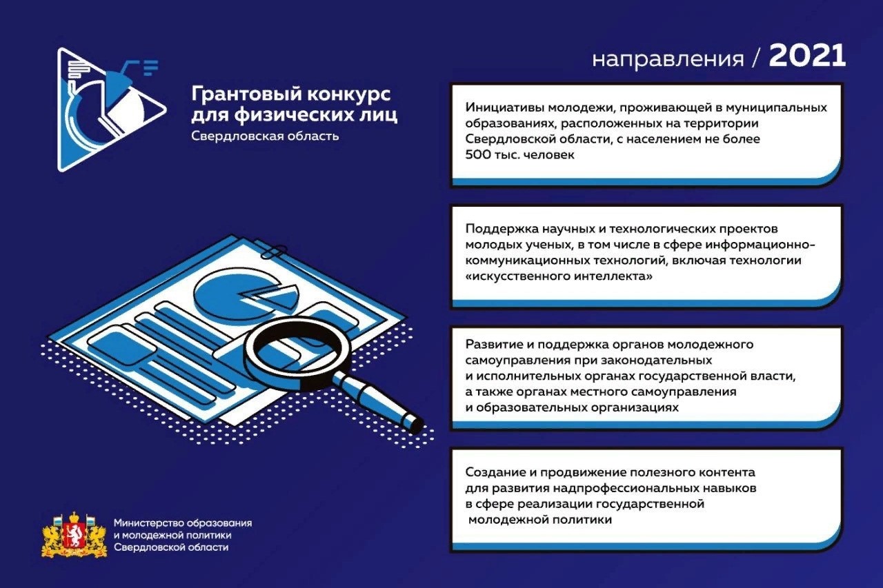 В Свердловской области начался прием заявок на грантовый конкурс среди физических лиц