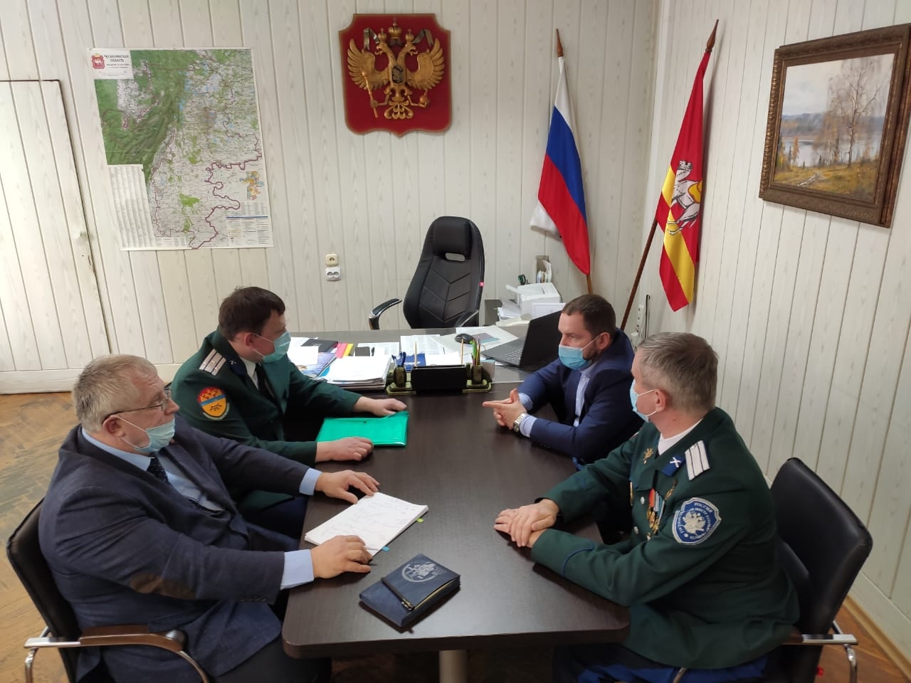 Состоялась рабочая встреча Оренбургских казаков с начальником управления лесами Челябинской области