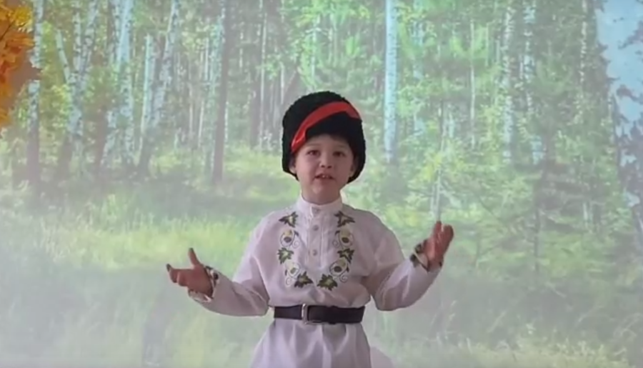 Мальчик на Уроке мужества рассказал стихотворение собственного сочинения о казаках