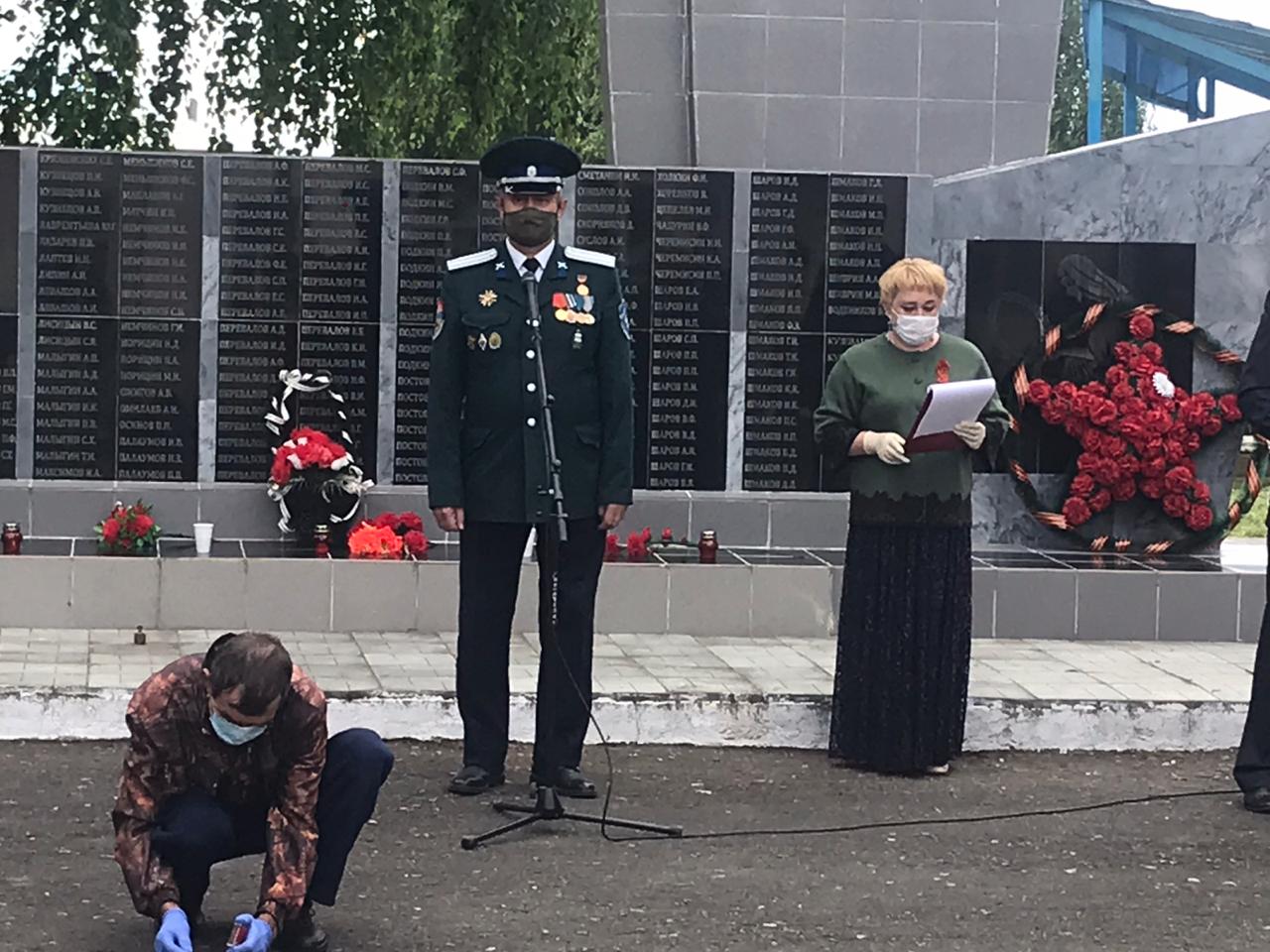 Кошевой атаман войска посетил памятные мероприятия в п. Махнево и захоронение останков красноармейца В.С. Агафонова в с. Мугай