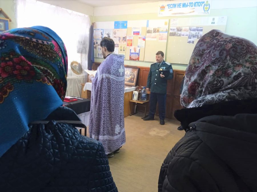 В станице «Линевской» Оренбургской области прошел молебен в поддержку Российских войск на Украине 