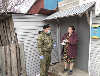 Казаки Оренбургского казачьего войска продолжают поддерживать население в период пандемии коронавируса